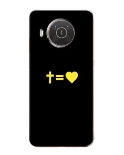 Чохол для Nokia X10 з картинкою «Серце та Хрест»