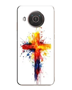 Чохол для Nokia X10 з картинкою «Акварельний хрест»