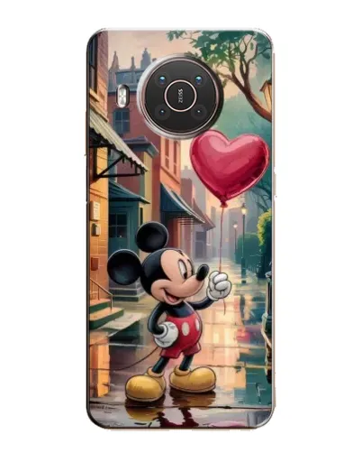 Чехол для Nokia X10 с картинкой «Микки и шарик-сердце»