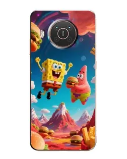Чехол для Nokia X10 с картинкой «Космический фастфуд» Чехол для Nokia X10 с картинкой «Космический фастфуд»
