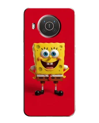 Чехол для Nokia X10 с картинкой «Спанч Боб на красном»