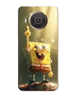 Чехол для Nokia X10 с картинкой «Сияющий Спанч Боб»
