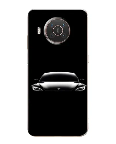 Чехол для Nokia X10 с картинкой «Фары Tesla Night»