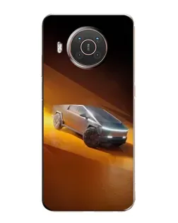 Чехол для Nokia X10 с картинкой «Cybertruck в пустыне»
