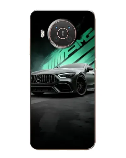 Чехол для Nokia X10 с картинкой «Темный Mercedes AMG»
