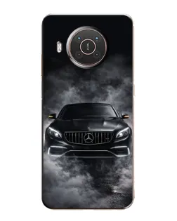 Чехол для Nokia X10 с картинкой «Mercedes в дыму»