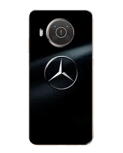 Чехол для Nokia X10 с картинкой «Mercedes на металле»