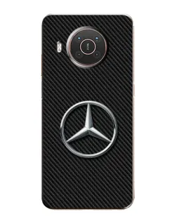 Чехол для Nokia X10 с картинкой «Карбоновый Mercedes стиль»