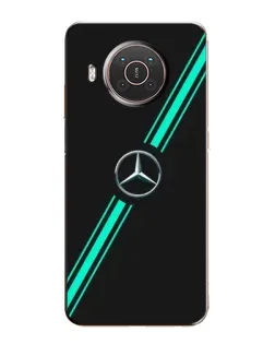 Чехол для Nokia X10 с картинкой «Спортивные линии Mercedes»