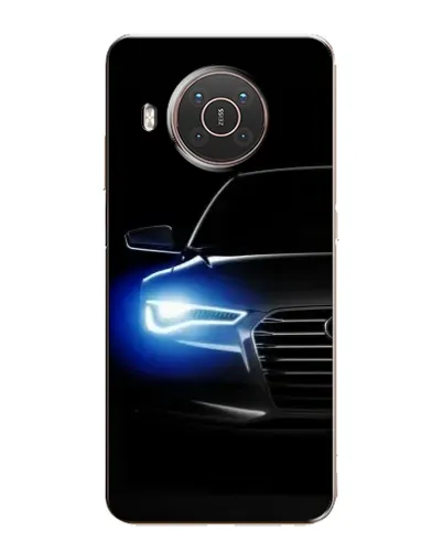 Чехол для Nokia X10 с картинкой «Неоновый взгляд Audi»