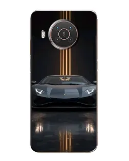 Чехол для Nokia X10 с картинкой «Lamborghini золотые линии» Чехол для Nokia X10 с картинкой «Lamborghini золотые линии»