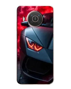 Чехол для Nokia X10 с картинкой «Lamborghini красное сияние» Чехол для Nokia X10 с картинкой «Lamborghini красное сияние»