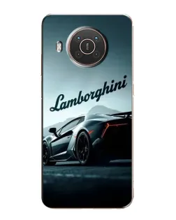 Чехол для Nokia X10 с картинкой «Классическая надпись Lamborghini»