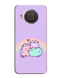 Чехол для Nokia X10 с картинкой «Радужные Пушины»