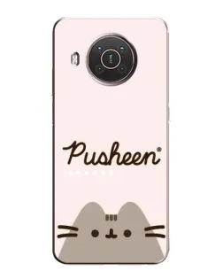 Чехол для Nokia X10 с картинкой «Pusheen логотип»