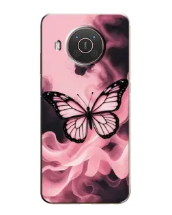 Чохол для Nokia X10 з картинкою «Метелик у диму»