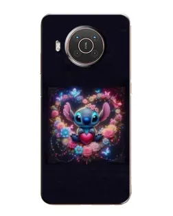 Чохол для Nokia X10 з картинкою «Stitch у квітах»
