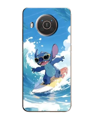 Чехол для Nokia X10 с картинкой «Стич на волне» Чехол для Nokia X10 с картинкой «Стич на волне»