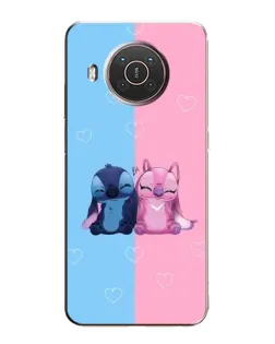 Чохол для Nokia X10 з картинкою «Stitch та Angel Love»