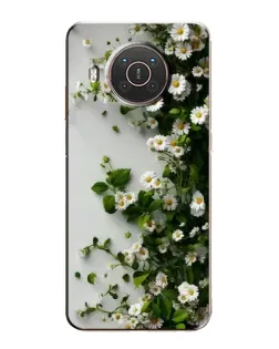 Чохол для Nokia X10 з картинкою «Гілка дрібних білих квітів»