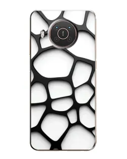 Чохол для Nokia X10 з картинкою «Біла об'ємна сітка»