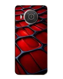 Чохол для Nokia X10 з картинкою «Червона глянцева сітка»