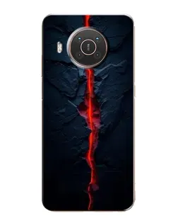 Чохол для Nokia X10 з картинкою «Червона лавова тріщина»