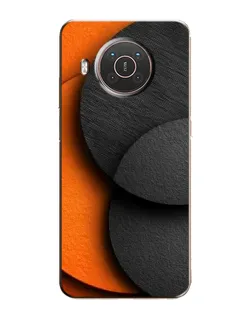 Чохол для Nokia X10 з картинкою «Геометрія помаранчевих кіл»
