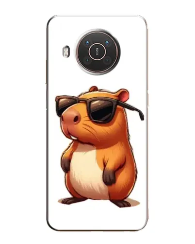 Чехол для Nokia X10 с картинкой «Капибара в очках»