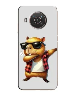 Чехол для Nokia X10 с картинкой «Капибара рэпер даб»
