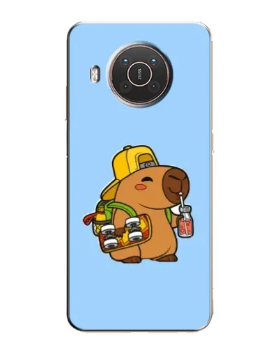 Чехол для Nokia X10 с картинкой «Капибара на скейте»