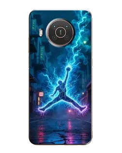 Чехол для Nokia X20 с картинкой «Jordan Gold Jumpman»