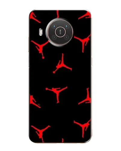 Чехол для Nokia X20 с картинкой «Jordan Red Pattern»