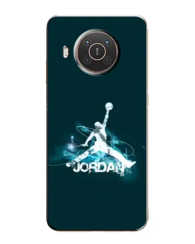 Чехол для Nokia X20 с картинкой «Jordan Blue Fire»