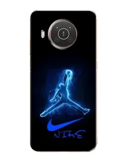 Чехол для Nokia X20 с картинкой «Jordan Neon Blue» Чехол для Nokia X20 с картинкой «Jordan Neon Blue»