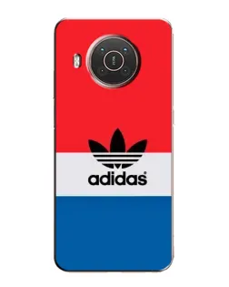 Чехол для Nokia X20 с картинкой «Ретро блоки Adidas»