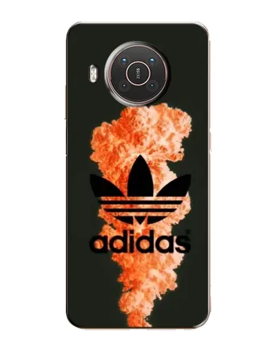 Чехол для Nokia X20 с картинкой «Оранжевый дым Adidas»