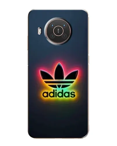 Чехол для Nokia X20 с картинкой «Неоновый Adidas»