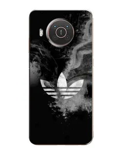 Чехол для Nokia X20 с картинкой «Абстрактный дым Adidas»