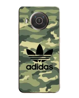 Чехол для Nokia X20 с картинкой «Милитари стиль Adidas»