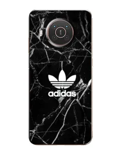 Чехол для Nokia X20 с картинкой «Белый мрамор Adidas»