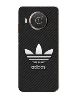 Чехол для Nokia X20 с картинкой «Adidas Карбоновая текстура»