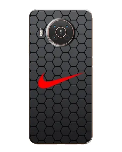 Чехол для Nokia X20 с картинкой «Nike — карбоновая сетка»