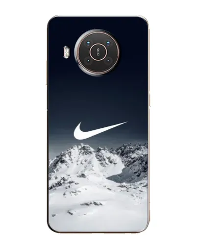 Чехол для Nokia X20 с картинкой «Nike — зимние горы»