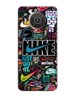Чехол для Nokia X20 с картинкой «Яркий коллаж Nike»