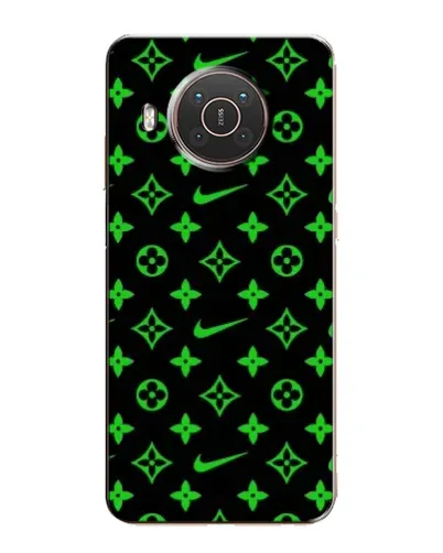 Чехол для Nokia X20 с картинкой «Неоновый принт LV»