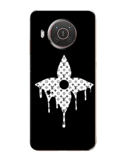 Чехол для Nokia X20 с картинкой «Цветочная монограмма»