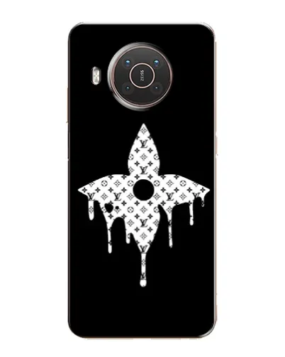 Чехол для Nokia X20 с картинкой «Цветочная монограмма»