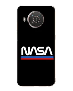 Чехол для Nokia X20 с картинкой «NASA — классика Red Blue»