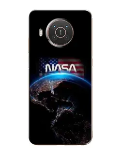 Чехол для Nokia X20 с картинкой «Земля из космоса NASA»